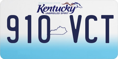 KY license plate 910VCT