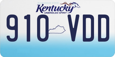 KY license plate 910VDD