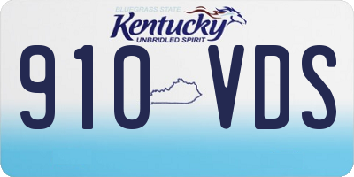 KY license plate 910VDS