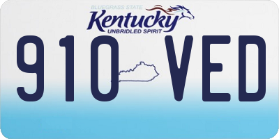 KY license plate 910VED