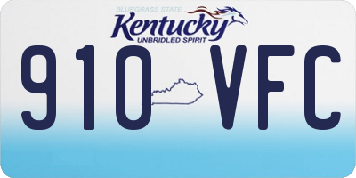 KY license plate 910VFC