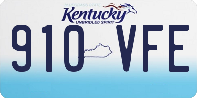 KY license plate 910VFE