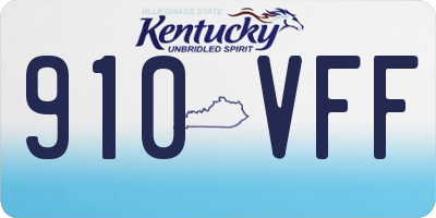 KY license plate 910VFF