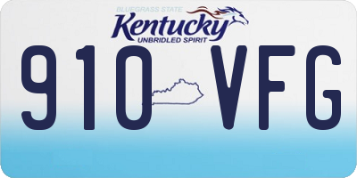 KY license plate 910VFG