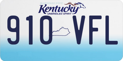 KY license plate 910VFL