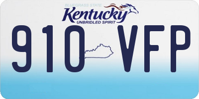 KY license plate 910VFP