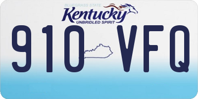 KY license plate 910VFQ