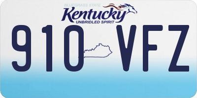 KY license plate 910VFZ