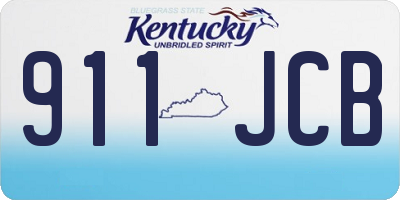 KY license plate 911JCB