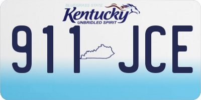 KY license plate 911JCE