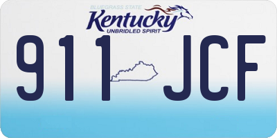 KY license plate 911JCF