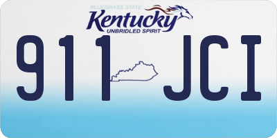 KY license plate 911JCI