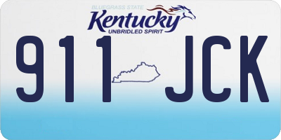 KY license plate 911JCK