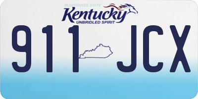KY license plate 911JCX