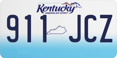 KY license plate 911JCZ