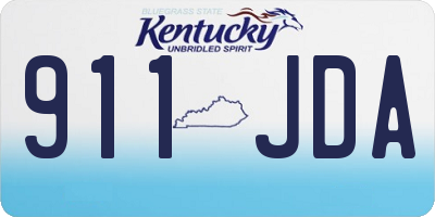 KY license plate 911JDA