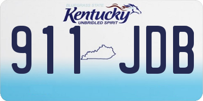 KY license plate 911JDB