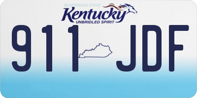 KY license plate 911JDF