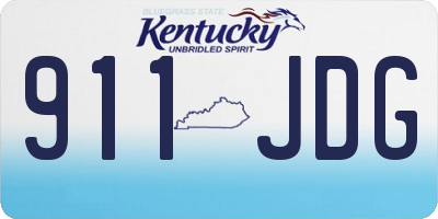 KY license plate 911JDG