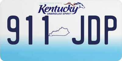 KY license plate 911JDP