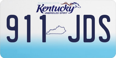 KY license plate 911JDS