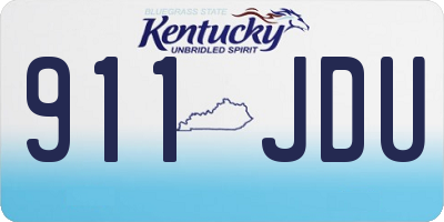 KY license plate 911JDU