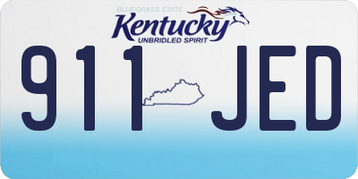 KY license plate 911JED