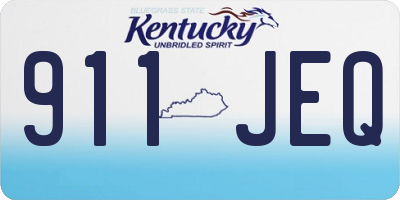 KY license plate 911JEQ