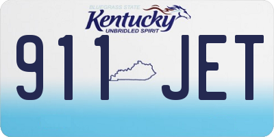 KY license plate 911JET