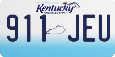 KY license plate 911JEU