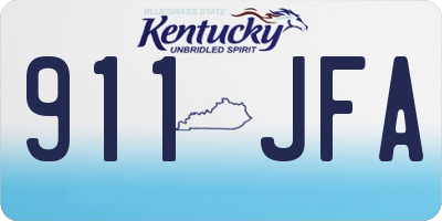 KY license plate 911JFA