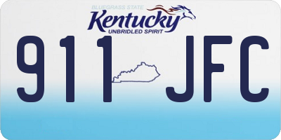 KY license plate 911JFC