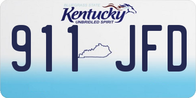 KY license plate 911JFD
