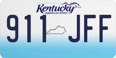 KY license plate 911JFF