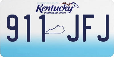 KY license plate 911JFJ