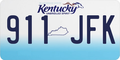 KY license plate 911JFK