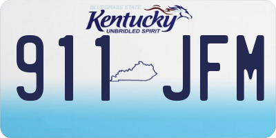 KY license plate 911JFM
