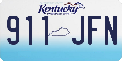 KY license plate 911JFN