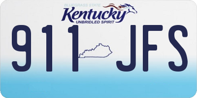 KY license plate 911JFS