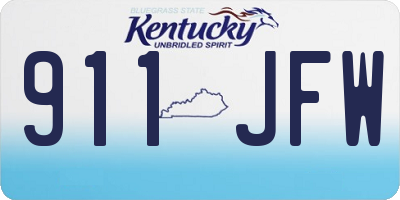 KY license plate 911JFW