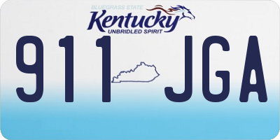 KY license plate 911JGA
