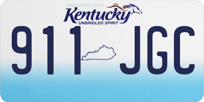 KY license plate 911JGC