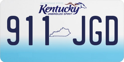KY license plate 911JGD