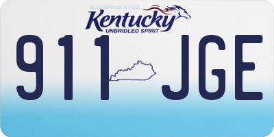 KY license plate 911JGE