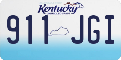 KY license plate 911JGI