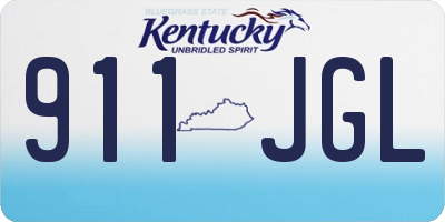 KY license plate 911JGL