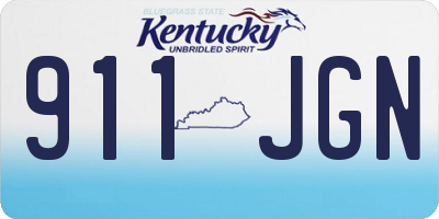 KY license plate 911JGN