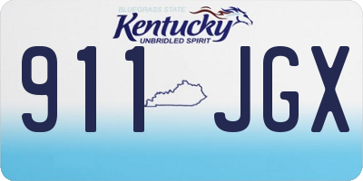 KY license plate 911JGX