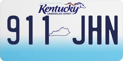 KY license plate 911JHN
