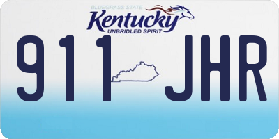 KY license plate 911JHR